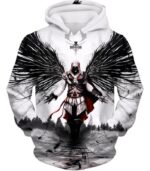 Guardian Angel Ezio Auditore Cool Fan Art White Zip Up Hoodie - Hoodie