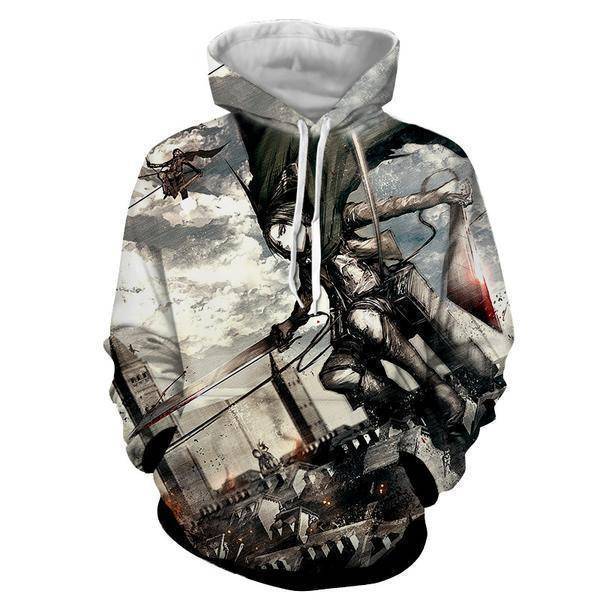 AOT Levi Ackerman 3D Canvas Hoodie - AOT Hoodie