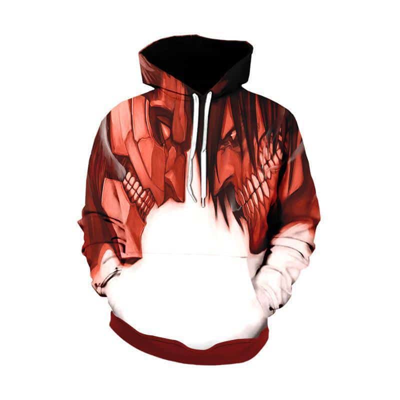 Armored Titan Vs.Attack Titan Hoodie - Attack On Titan Apparel 3D Graphic Hoodie