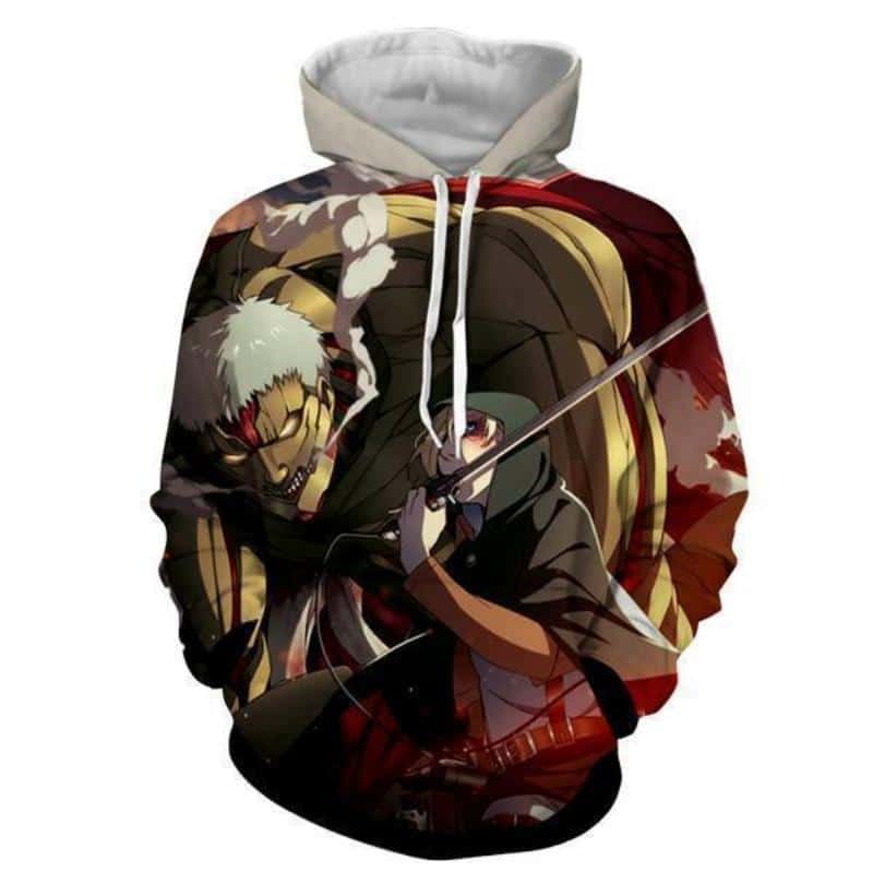 Armour Titan And Annie  Hoodie - Attack On Titan 3D Graphic Hoodie