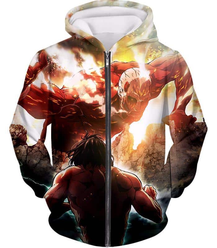 Attack On Titan Cool Captain Levi Action Still Zip Up Hoodie