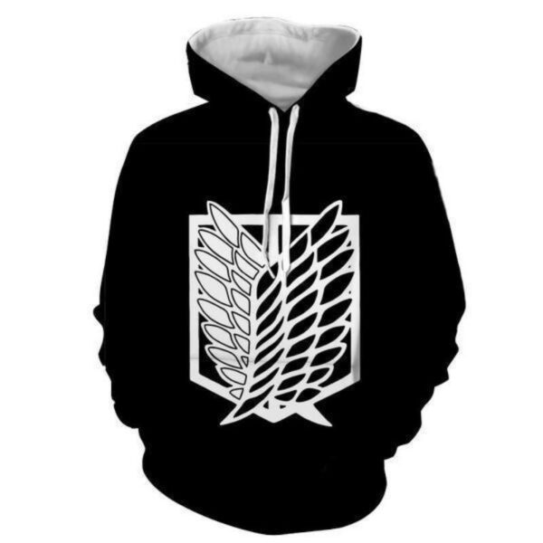 Attack On Titan Japanese Logo Hoodie - Attack On Titan 3D Premium Hoodie