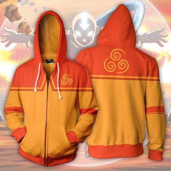 Avatar The Last Airbender Hoodies - Aang Zip Up Hoodie Jacket