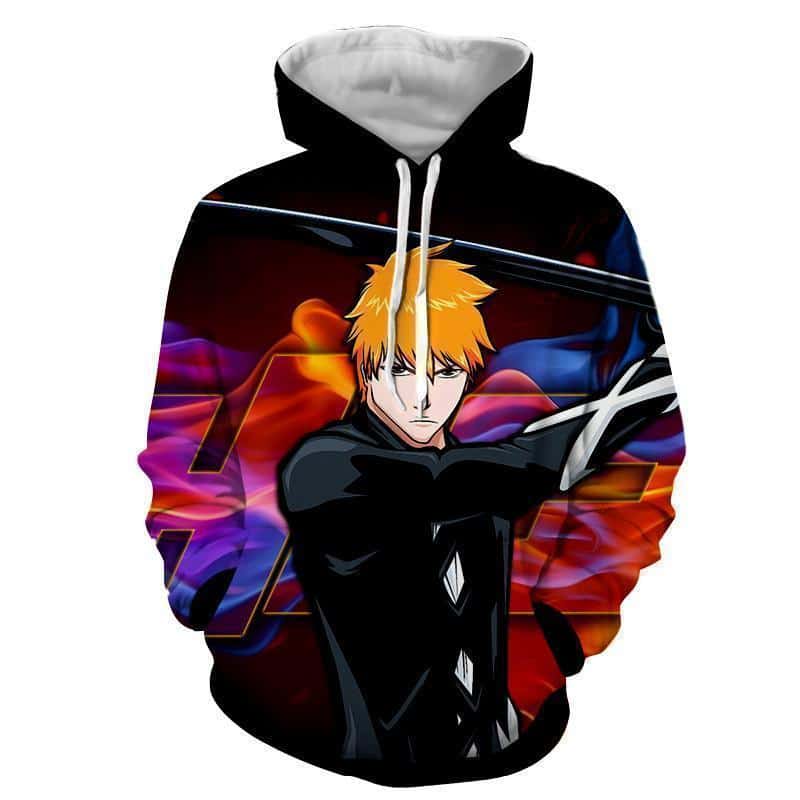 Bleach Anime Hoodie - Classic Black  Ichigo Manga Bleach Hoodie