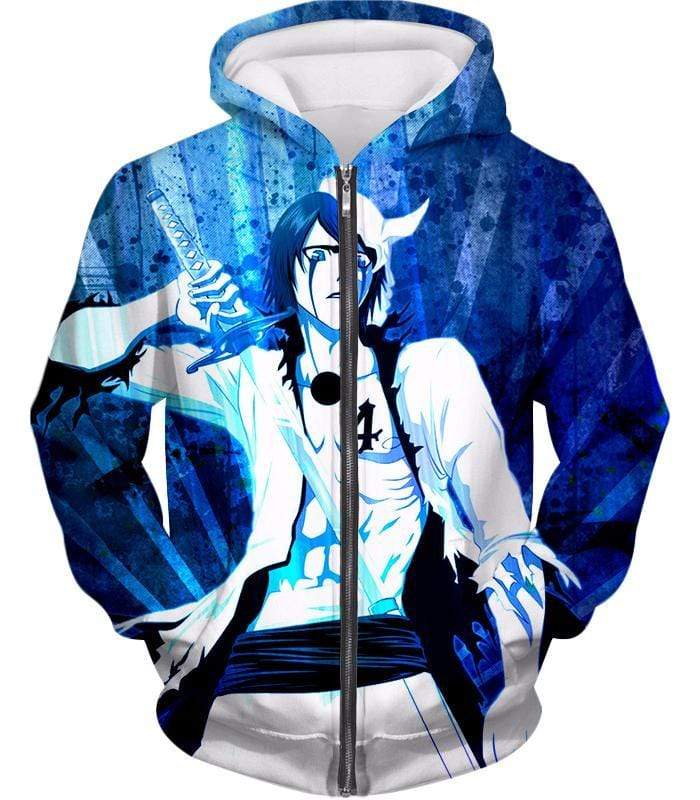 Bleach Cool Anime Bleach Number 4 Ulquiorra Cifer Promo Zip Up Hoodie