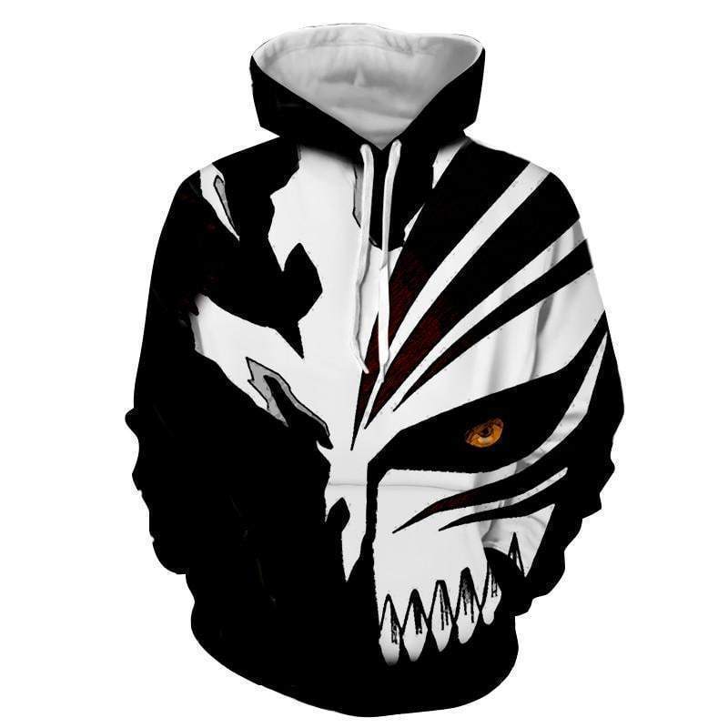 Bleach Hollow Ichigo Mask Hoodie - Bleach Anime Premium 3D Hoodie