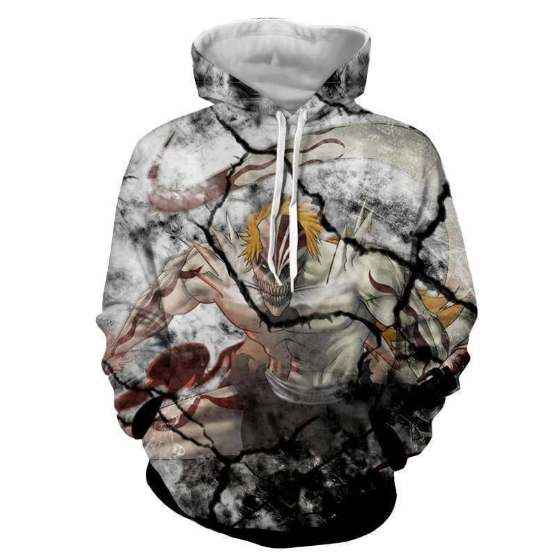 Bleach Hollow Mask Hoodie - Ichigo Graphic Bleach Hoodie