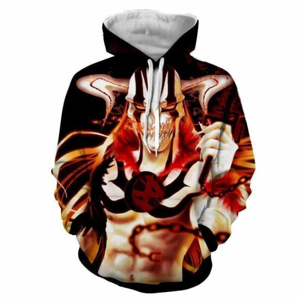 Kurosaki Shinigami Hollow Version 3D Remarkable Hoodie - Bleach Ichigo Hoodie