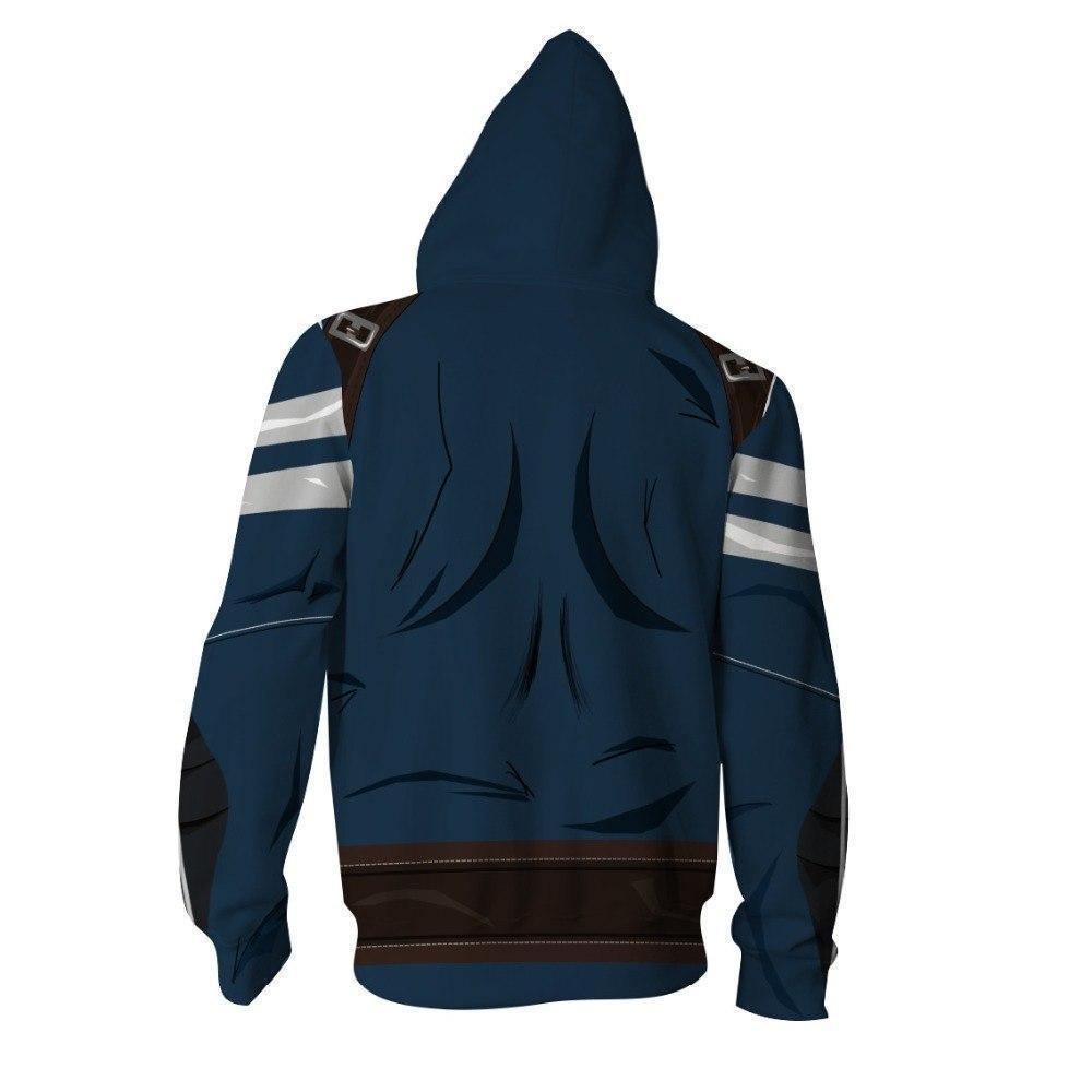 Dark Blue Captain America Superhero Hoodie Jacket