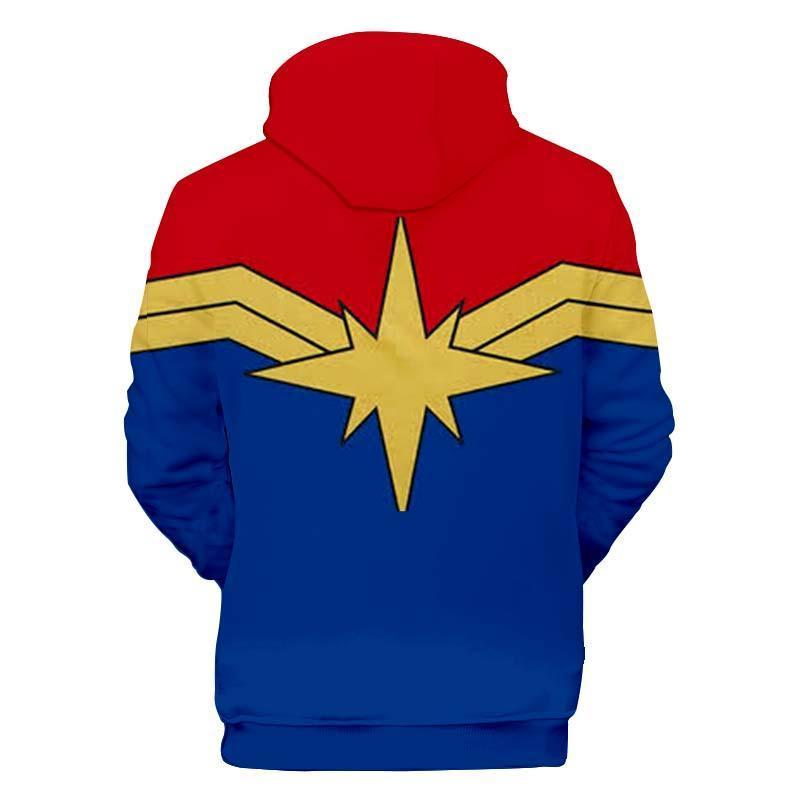 Captain Marvel Cloth Design Hoodie - Captain Marvel 3D Graphic Hoodie