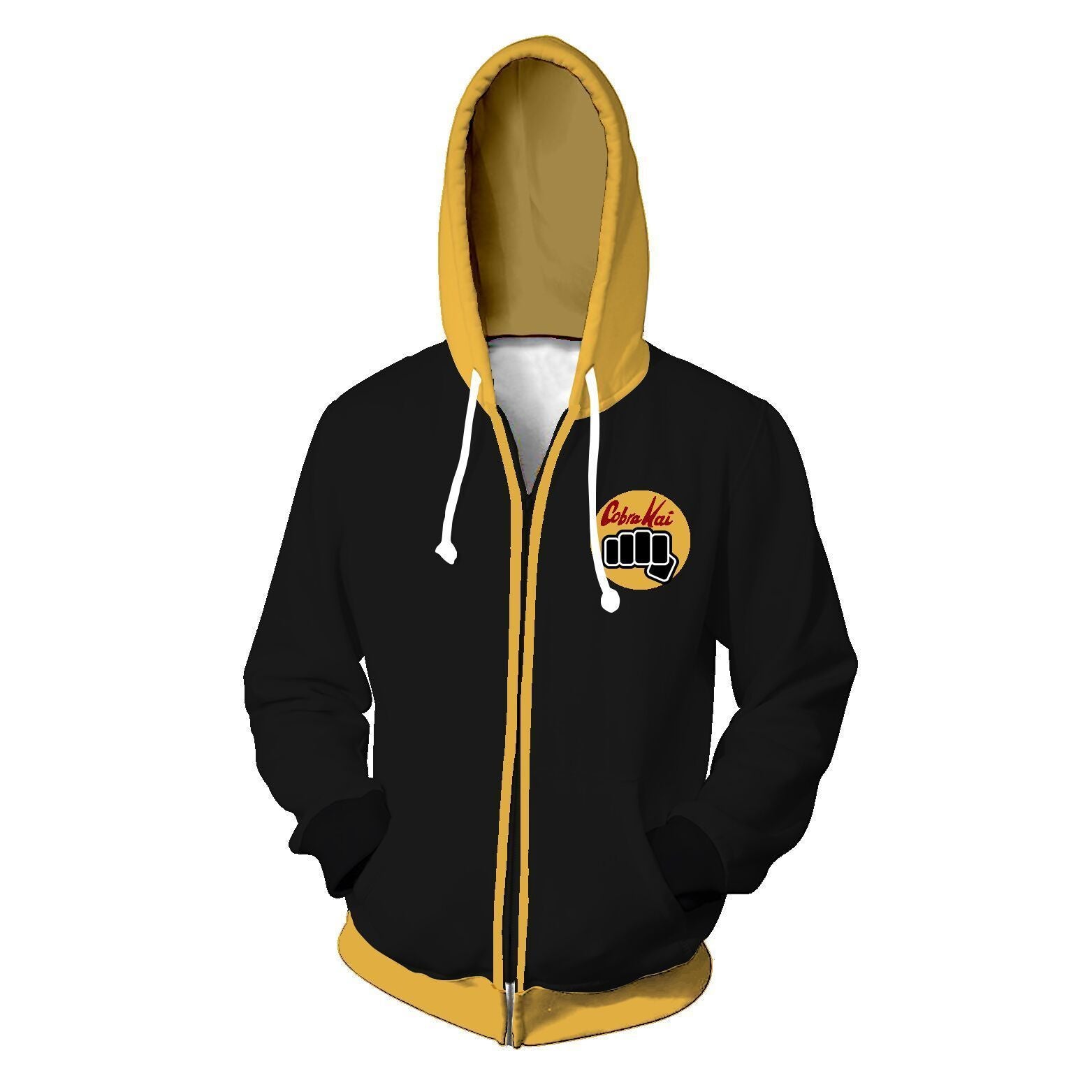 Cobra Kai No Mercy Cosplay Zip Up Hoodie Jacket