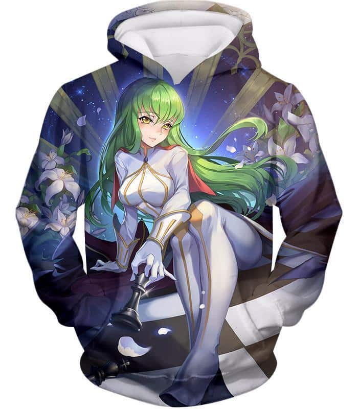 Beautiful Code Geass Green Headed Anime Girl Cool Poster Hoodie - Hoodie