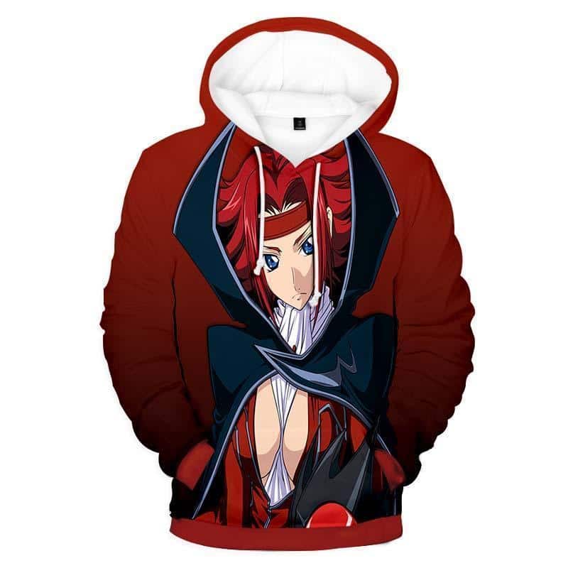 Code Geass Hoodie - Kallen Stadfeld Red 3D Graphic Hoodie