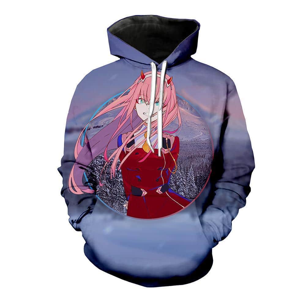 Darling In The Franxx Hoodie - Grinning Zero Two Pullover Hoodie