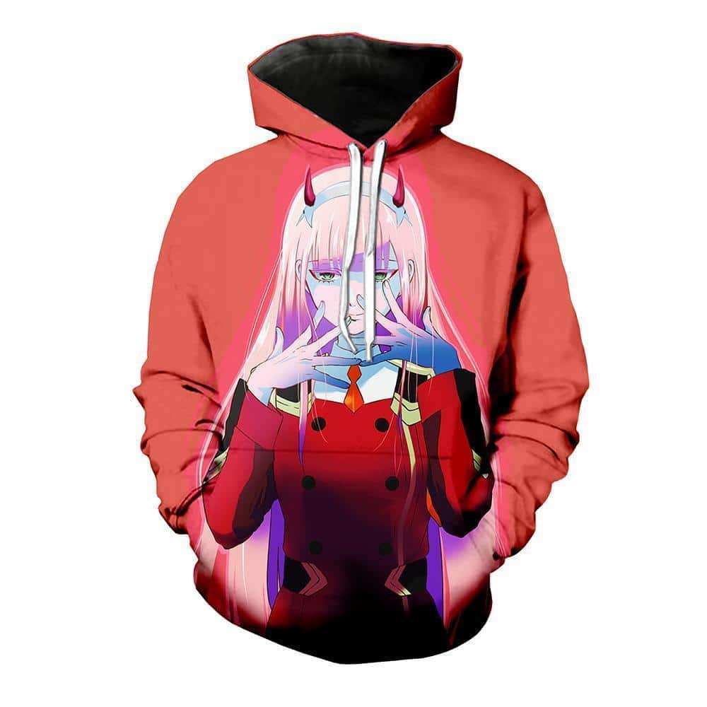 Darling In The Franxx Hoodie - Zero Two In Uniform Pullover Hoodie