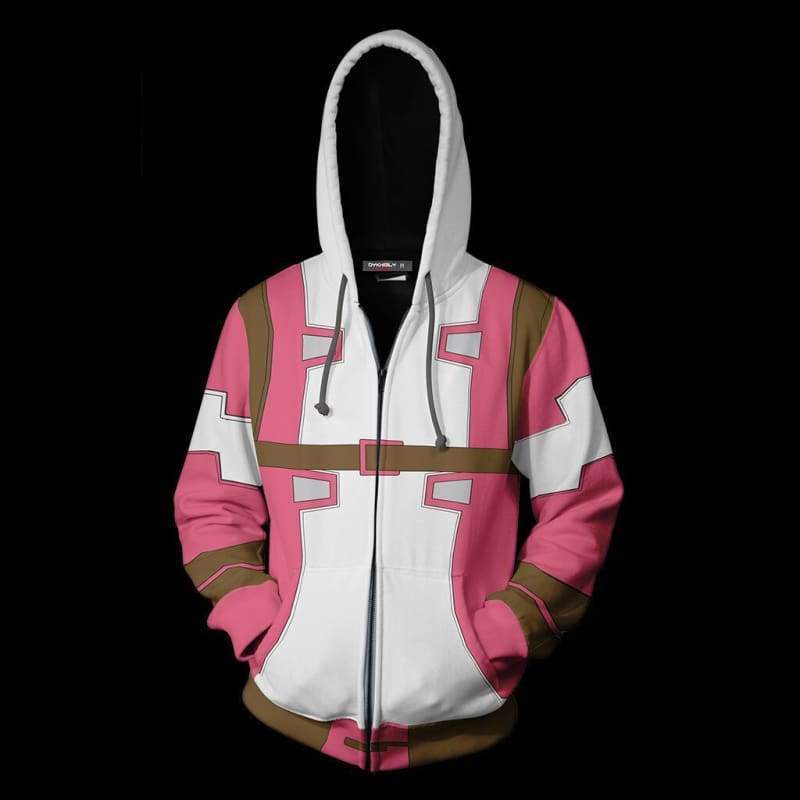 Deadpool Pink Cosplay Jacket Zip Up Hoodie