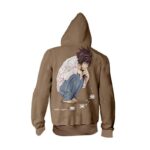 Death Note L Hoodie - L Sitting Zip Up Hoodie - Death Note Apparel