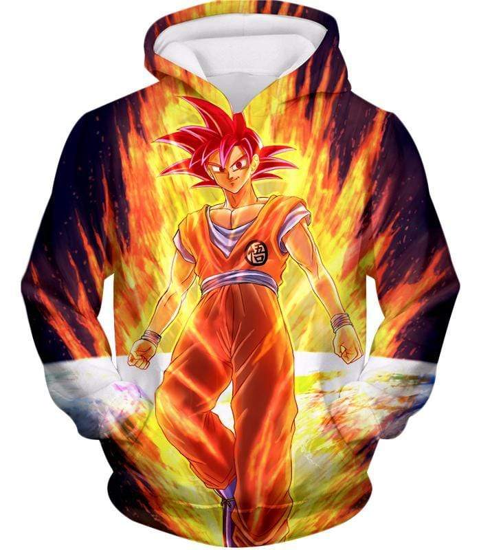 Dragon Ball Super Anime Art Goku Super Saiyan God Cool Graphic Hoodie - Hoodie