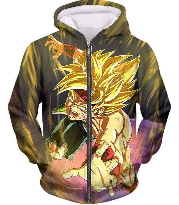 Dragon Ball Super Bardock The Super Saiyan Anime Black Zip Up Hoodie - Zip Up Hoodie