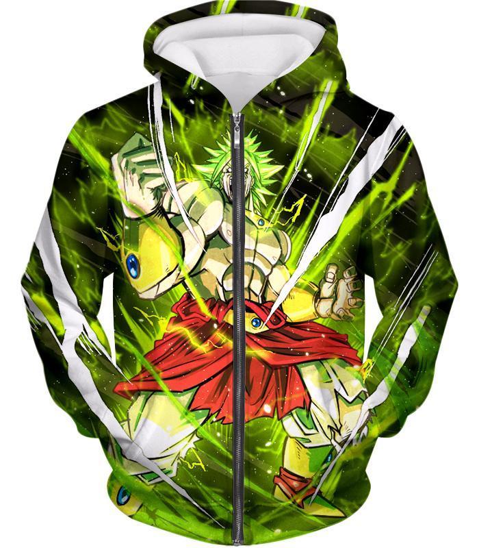 Dragon Ball Super Broly Legendary Super Saiyan Graphic Anime Zip Up Hoodie - Zip Up Hoodie