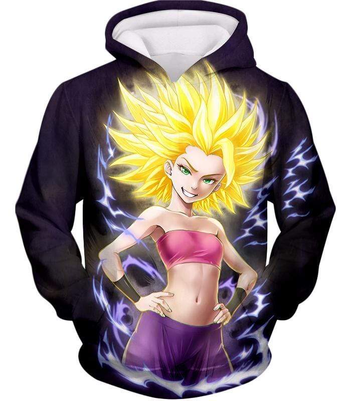 Dragon Ball Super Caulifla Cool Super Saiyan Universe 6 Black Hoodie