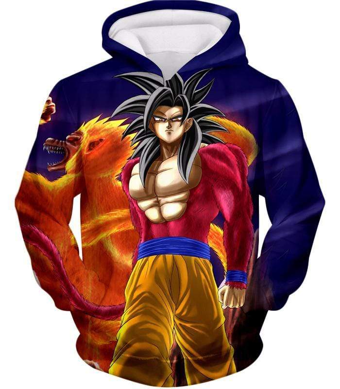 Dragon Ball Super Controlled Beast Form Goku Super Saiyan 4 Blue Hoodie - Hoodie