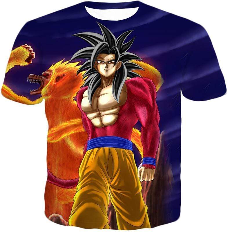 Dragon Ball Super Controlled Beast Form Goku Super Saiyan 4 Blue Hoodie - T-Shirt
