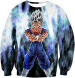 Dragon Ball Super Fusion Vegito Ultra Instinct Form Cool White Hoodie - Dragon Ball Z Merch Hoodie - Sweatshirt