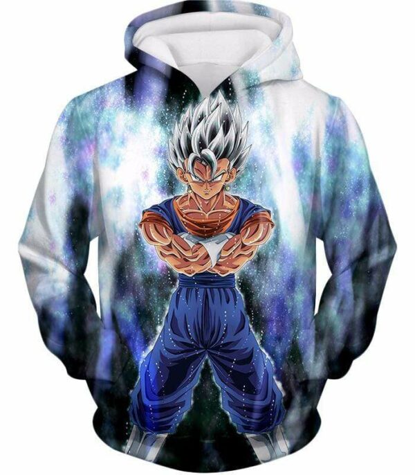 Dragon Ball Super Fusion Vegito Ultra Instinct Form Cool White Hoodie - Dragon Ball Z Merch Hoodie