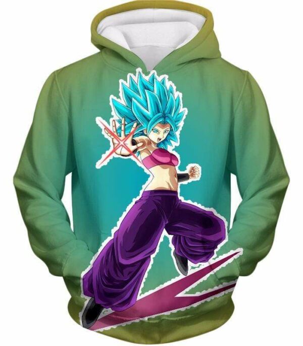 Dragon Ball Super Godly Form Caulifla Super Saiyan Blue Hoodie - Hoodie