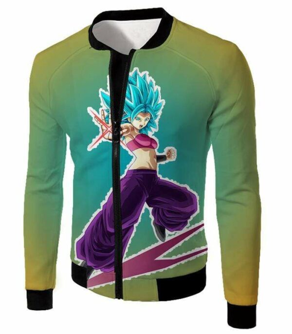 Dragon Ball Super Godly Form Caulifla Super Saiyan Blue Hoodie - Jacket