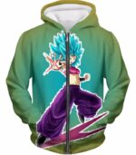 Dragon Ball Super Godly Form Caulifla Super Saiyan Blue Hoodie - Zip Up Hoodie