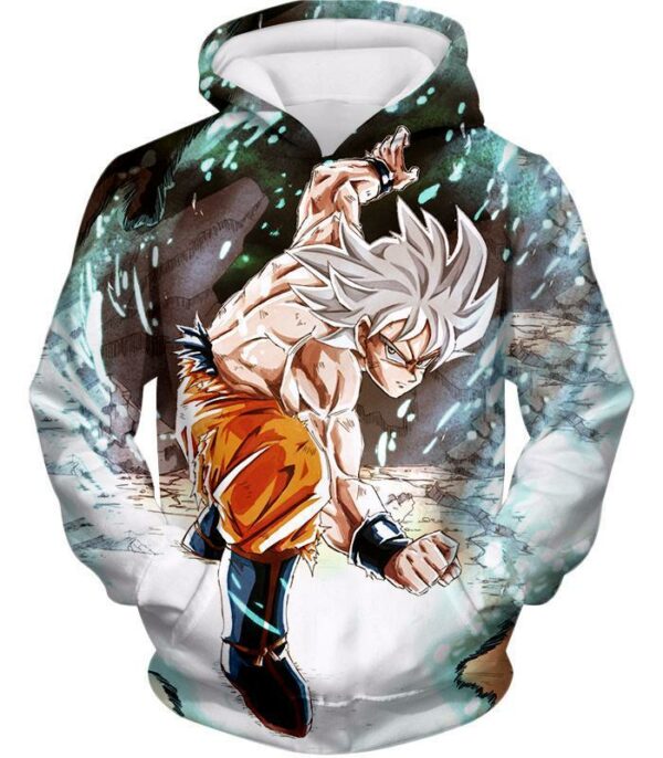 Dragon Ball Super Goku Super Saiyan White Graphic Hoodie