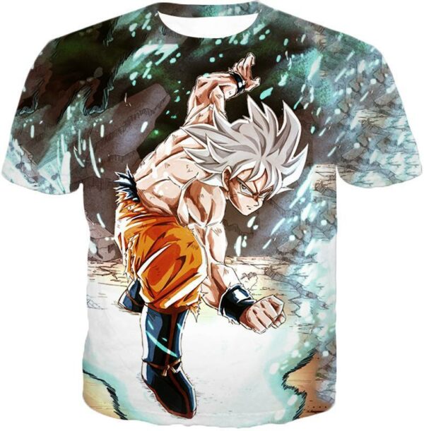 Dragon Ball Super Goku Super Saiyan White Graphic Hoodie - T-Shirt