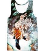 Dragon Ball Super Goku Super Saiyan White Graphic Hoodie - Tank Top
