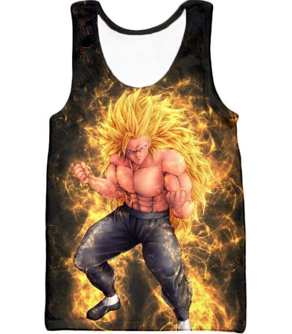 Dragon Ball Super Incredible Warrior Goku Super Saiyan 3 Cool Black Hoodie - Tank Top
