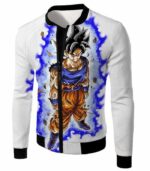 Dragon Ball Super Latest Form Goku Ultra Instinct Super Cool Action White Hoodie - DBZ Hoodie - Jacket