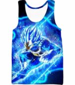 Dragon Ball Super Prince Vegeta Super Saiyan Blue Ultimate Anime Graphic Action Zip Up Hoodie - DBZ Hoodie - Tank Top