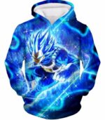 Dragon Ball Super Prince Vegeta Super Saiyan Blue Ultimate Anime Graphic Action Zip Up Hoodie - DBZ Hoodie - Hoodie