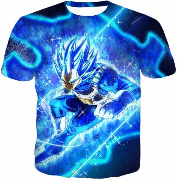 Dragon Ball Super Prince Vegeta Super Saiyan Blue Ultimate Anime Graphic Action Zip Up Hoodie - DBZ Hoodie - T-Shirt