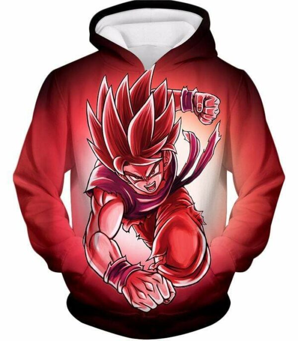Dragon Ball Super Warrior Goku Super Saiyan God Red Zip Up Hoodie - Hoodie