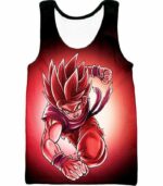 Dragon Ball Super Warrior Goku Super Saiyan God Red Zip Up Hoodie - Tank Top