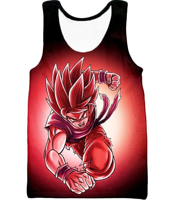 Dragon Ball Super Warrior Goku Super Saiyan God Red Zip Up Hoodie - Tank Top