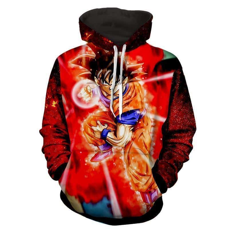 Dragon Ball Z Goku Hoodie -  Kaioken 10x Goku Dragon Ball 3D Hoodie