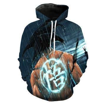 Dragon Ball Z Hoodie - A Goku With Glowing Go Symbol Pullover Hoodie