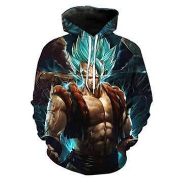 Dragon Ball Z Hoodie - Dark Gogeta Super Saiyan Blue Pullover Hoodie