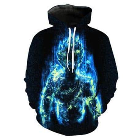 Dragon Ball Z Hoodie - Dread Super Saiyan Blue Vegeta Pullover Hoodie