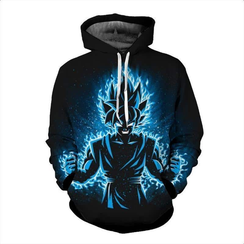 Dragon Ball Z Hoodie - Goku Super Saiyan Blue Aura Hoodie Jacket