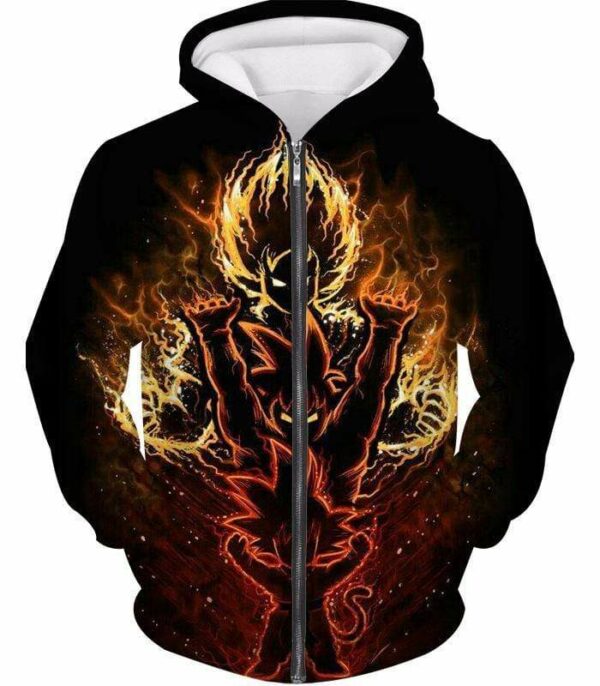 Dragon Ball Z Hoodie - Kid Goku Evolution Hoodie - Zip Up Hoodie
