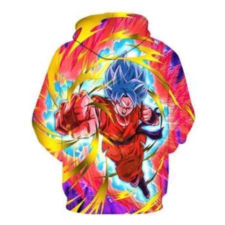 Dragon Ball Z Hoodie - Lightning Punch Super Saiyan Blue Goku Pullover Hoodie